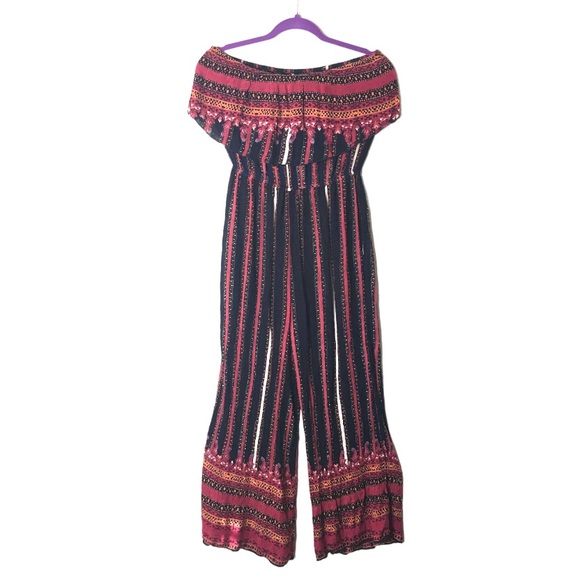 Free People Simone Flounce Boho Strapless Jumpsuit - Picture 6 of 15